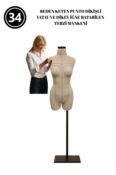 34 Beden Özel Kumaş Pantolon Giyebilen Terzi Mankeni