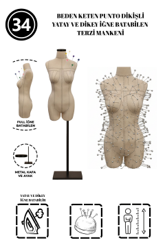 34 Beden Özel Kumaş Pantolon Giyebilen Terzi Mankeni