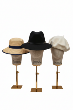 Özel Gold Standlı Kafa Mankeni Peruk Mankeni Aksesuar Mankeni