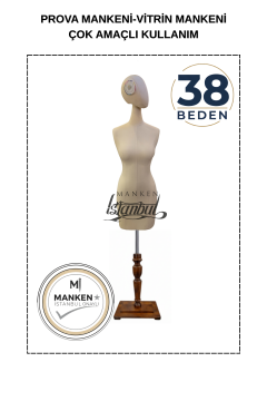 38 Beden Pantolon Giyebilen Terzi Mankeni Vitrin Mankeni