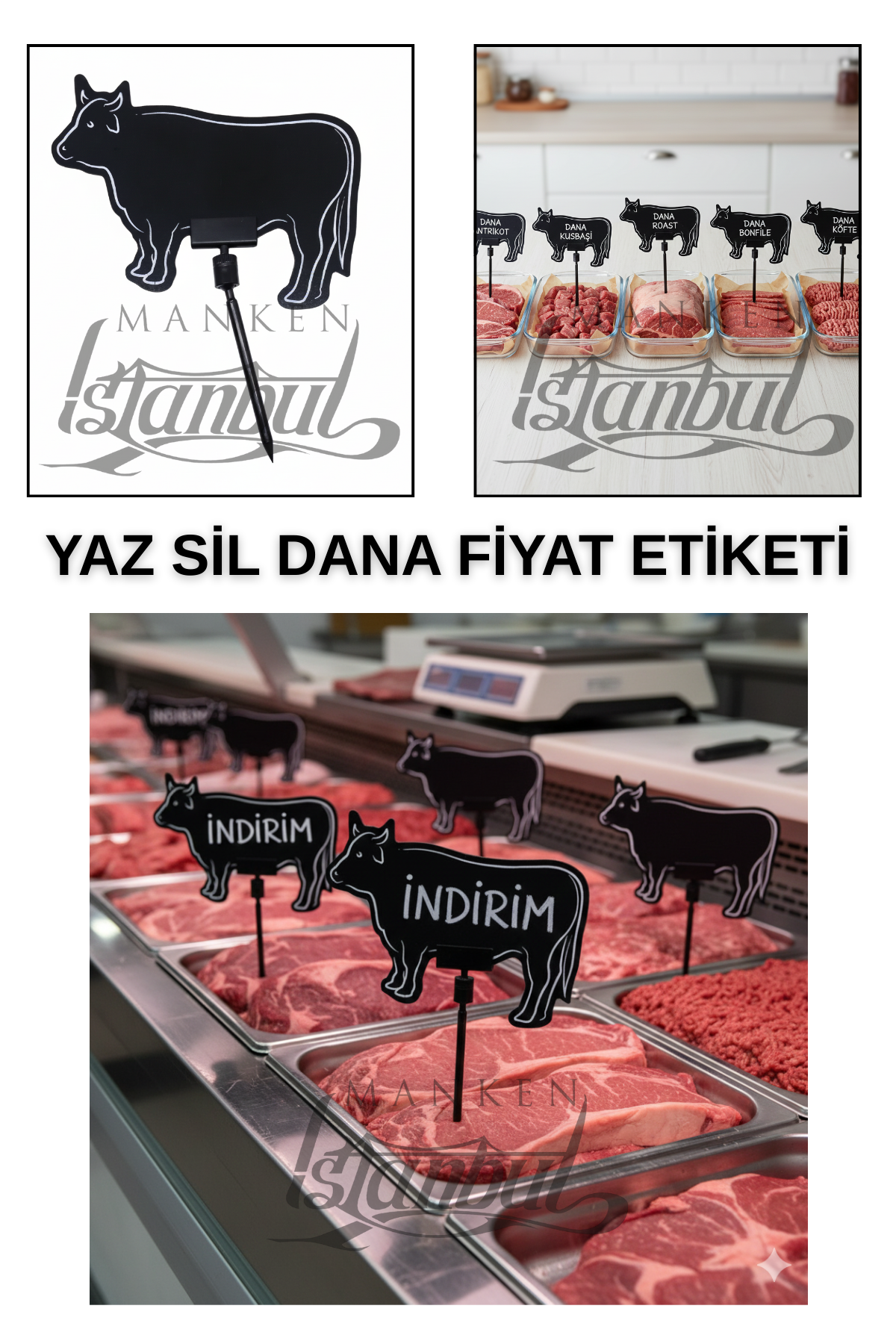10 Adet Saplamalı Dana Kuzu Tavuk Keçi Balık Fiyat Etiketi 10 ADET - DANA