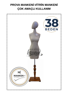38 Beden Pantolon Giyebilen Terzi Mankeni Vitrin Mankeni
