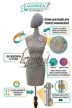 38 Beden Pantolon Giyebilen Terzi Mankeni Vitrin Mankeni