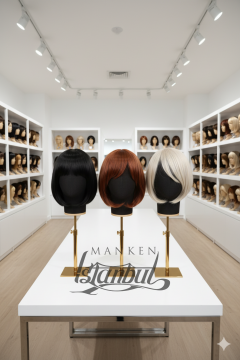 Özel Gold Standlı Kafa Mankeni Peruk Mankeni Aksesuar Mankeni