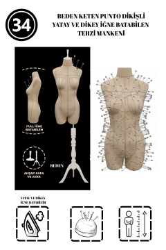 34 Beden Özel Kumaş Pantolon Giyebilen Terzi Mankeni