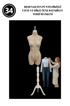 34 Beden Özel Kumaş Pantolon Giyebilen Terzi Mankeni