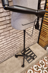 Tel Kafa Keten Kumaş Ahşap Kollu Erkek Terzi Mankeni