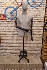 Tel Kafa Keten Kumaş Ahşap Kollu Erkek Terzi Mankeni