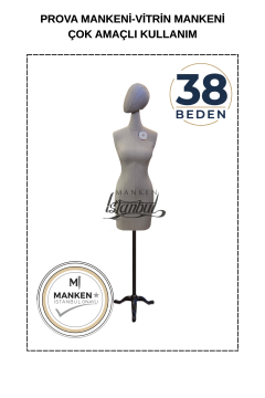 38 Beden Pantolon Giyebilen Terzi Mankeni Vitrin Mankeni