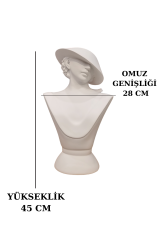 Şık ve Çekici Kuyumcu Vitrin Mankeni - Kolye ve Küpe Sergileme Standı
