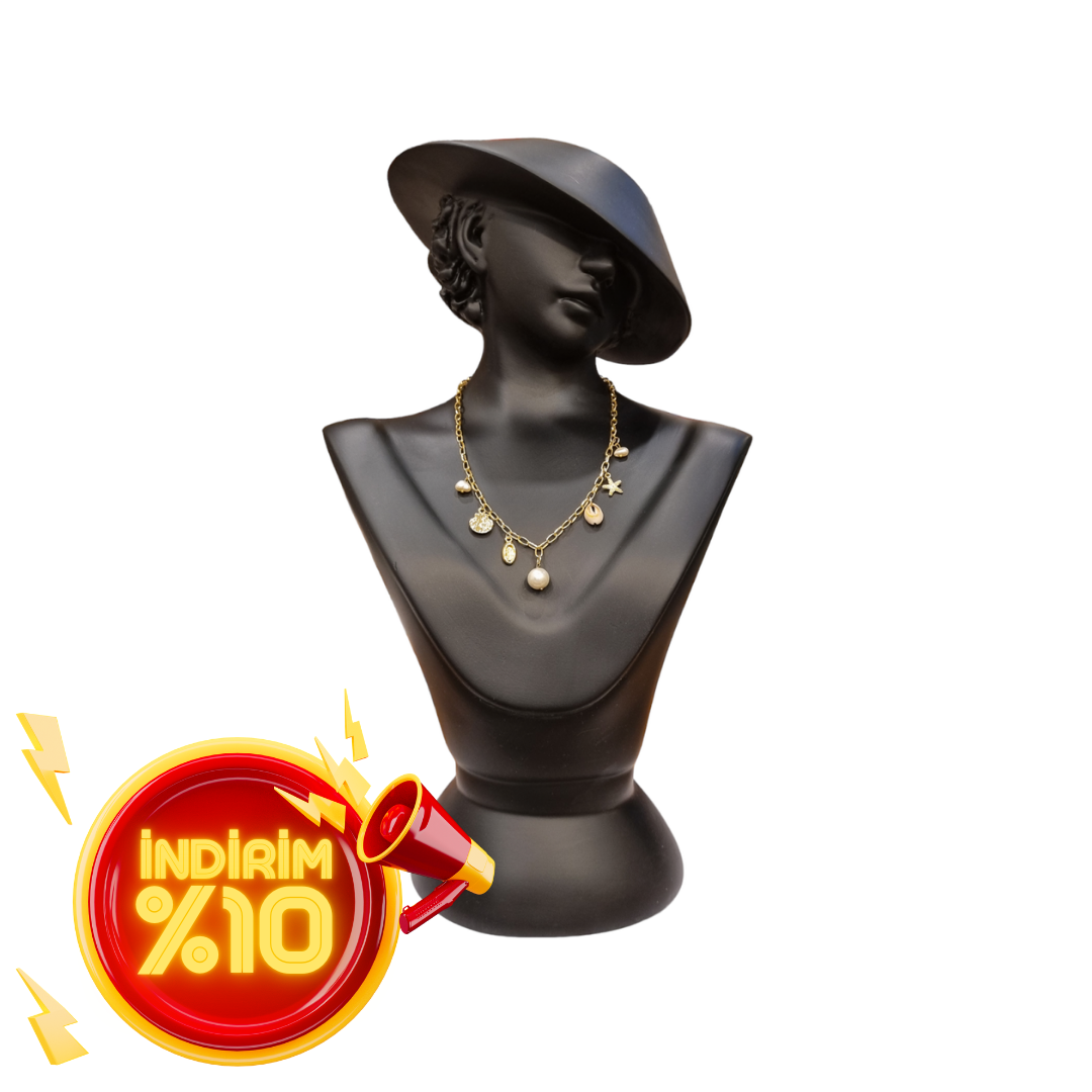 Şık ve Çekici Kuyumcu Vitrin Mankeni - Kolye ve Küpe Sergileme Standı