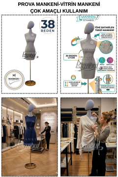 38 Beden Pantolon Giyebilen Terzi Mankeni Vitrin Mankeni