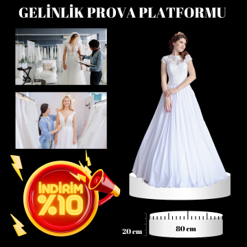 Gelinlik Prova Platformu Prova Standı 150 Kg Taşıma Kapasitesi