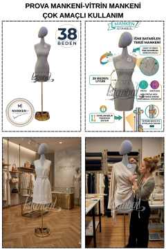 38 Beden Pantolon Giyebilen Terzi Mankeni Vitrin Mankeni