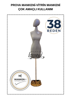 38 Beden Pantolon Giyebilen Terzi Mankeni Vitrin Mankeni