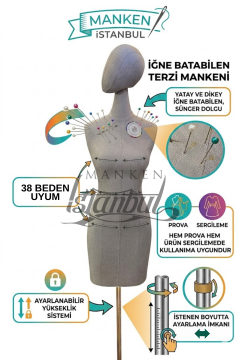 38 Beden Pantolon Giyebilen Terzi Mankeni Vitrin Mankeni