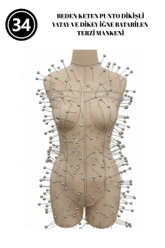 Dikiş Takım Setli 34 Beden Özel Kumaş Paçalı Terzi Mankeni