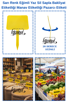 10 Adet Büyük Boy Eğimli Adet Yaz Sil Sapla Bakliyat Etiketliği Manav Etiketliği Pazarcı Etiketi