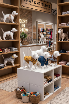 Mini Köpek Vitrin Mankeni - Pet Manken - Köpek Manken