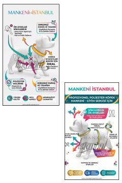 Mini Köpek Vitrin Mankeni - Pet Manken - Köpek Manken