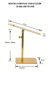 Paslanmaz Mat Gold Çelik Ayarlanabilir Ayakkabı Standı