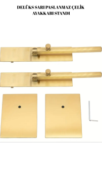 Paslanmaz Satine Mat Gold Çelik Ayarlanabilir Ayakkabı Standı
