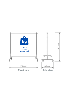 Ev Tipi Yükseklik Ayarlı Tekerlekli Metal Orta Stand