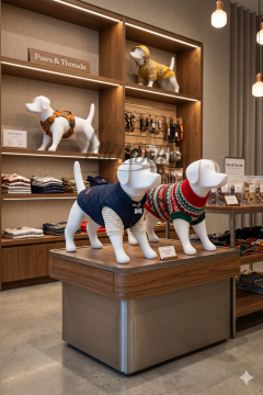 Mini Köpek Vitrin Mankeni - Pet Manken - Köpek Manken