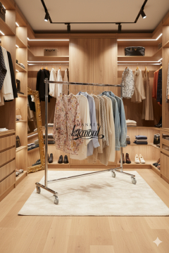 Ev Tipi Yükseklik Ayarlı Tekerlekli Metal Orta Stand