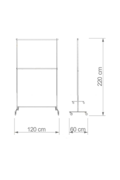 Ev Tipi Çift Katlı Yükseklik Ayarlı Tekerlekli Metal Orta Stand