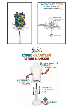 Köpek Vitrin Mankeni - Pet Manken - Köpek Manken
