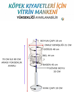 Köpek Vitrin Mankeni - Pet Manken - Köpek Manken