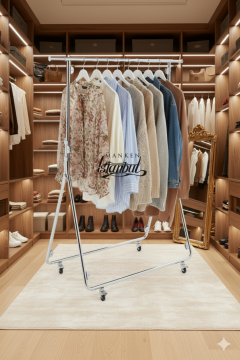 Taşınabilir Katlanabilir Ev Tipi Tekerlekli Metal Orta Stand