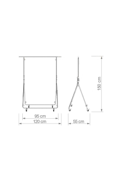 Taşınabilir Katlanabilir Ev Tipi Tekerlekli Metal Orta Stand