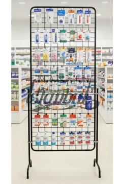 60 Adet Askı Çubuklu Eczane ve Medikal Ürün Standı - 90x190