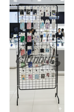 60 Adet Askı Çubuklu Cep Telefonu Ürün Standı - 90 x 190 Cm Tel Pano Standı