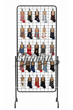 60 Adet Askı Çubuklu Kırtasiye Ürün Standı - 90 x 190 Cm Tel Pano Standı