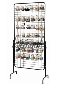 60 Adet Askı Çubuklu Bijuteri Ürün Standı - 90 x 190 Cm Tel Pano Standı