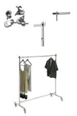 Yüksek Kalite Tekerlekli Krom Kaplama Metal Orta Stand