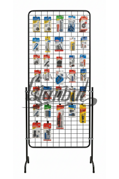 60 Adet Askı Çubuklu Hırdavat Ürün Standı - 90 x 190 Cm Tel Pano Standı