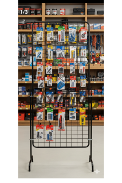 60 Adet Askı Çubuklu Hırdavat Ürün Standı - 90 x 190 Cm Tel Pano Standı