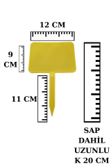10 Adet Küçük Boy Eğimli Adet Yaz Sil Sapla Bakliyat Etiketliği Manav Etiketliği Pazarcı Etiketi SARI