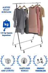 Delüks Yüksek Kalite Tekerlekli Katlanabilir Metal Orta Stand