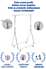 Delüks Yüksek Kalite Tekerlekli Katlanabilir Metal Orta Stand