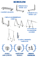 Delüks Yüksek Kalite Tekerlekli Katlanabilir Metal Orta Stand