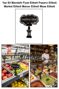 Yazı Kalemli 10 Adet Yaz Sil Fiyat Etiketi Market Etiketi