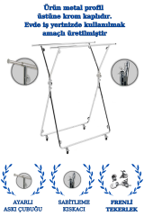 Delüks Yüksek Kalite Katlanabilir Çift Taraflı Metal Orta Stand