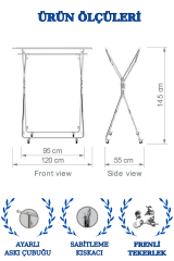 Delüks Yüksek Kalite Katlanabilir Çift Taraflı Metal Orta Stand