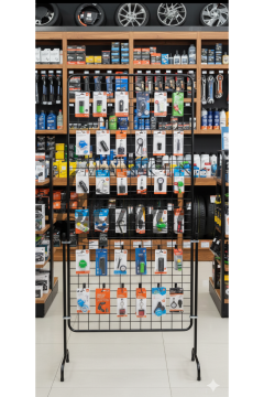 60 Adet Askı Çubuklu Otomotiv Aksesuar Ürün Standı - 90x190