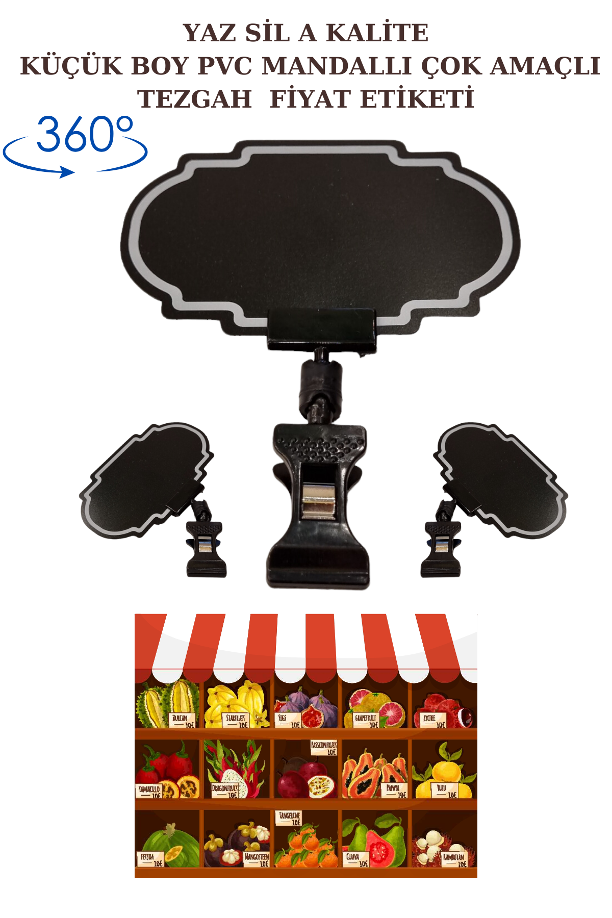 Yazı Kalemli 10 Adet Yaz Sil Bulut Mandallı Fiyat Etiketi Pazarcı Etiketi Market Etiketi Manav Etiketi SİYAH